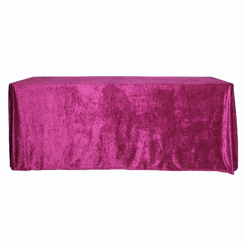 Velvet 90"x132" Rectangular Tablecloth - Magenta