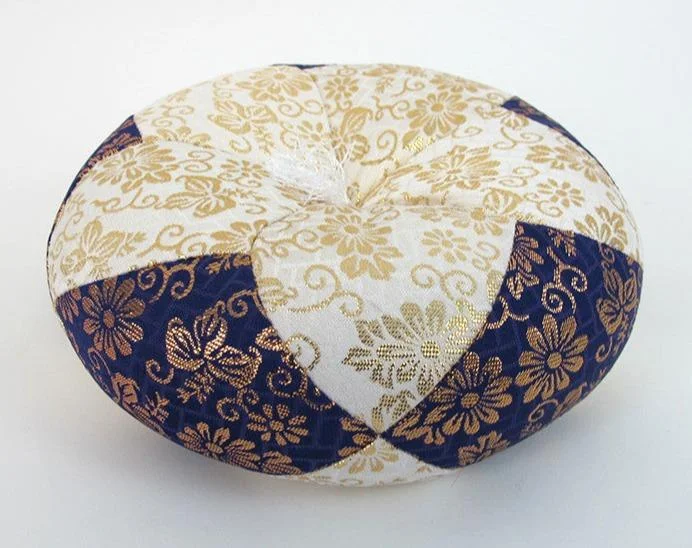 Purple & White Round Bell Cushion for No. 5 (6.75" Diameter) Bell