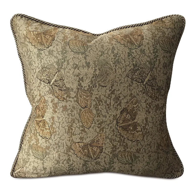 Metallic Butterfly Throw Pillow Cover 20x20