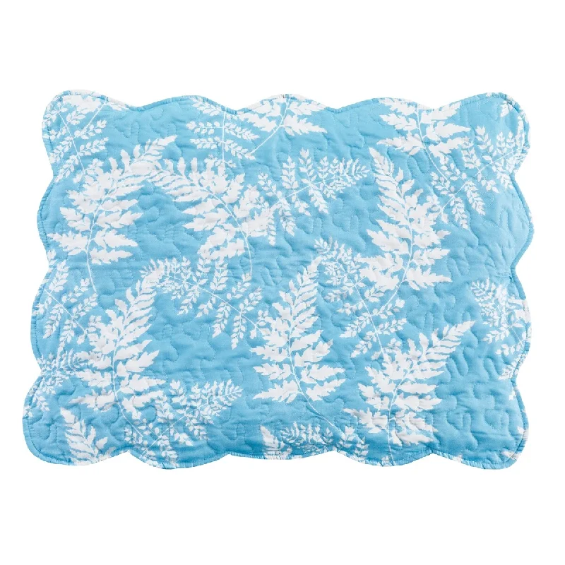 Luxurious Quilted Texture Leaf Print Pillow Sham Cover