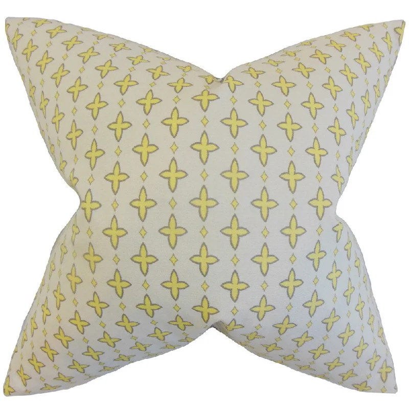 Auden Geometric Euro Sham Lemon Gray