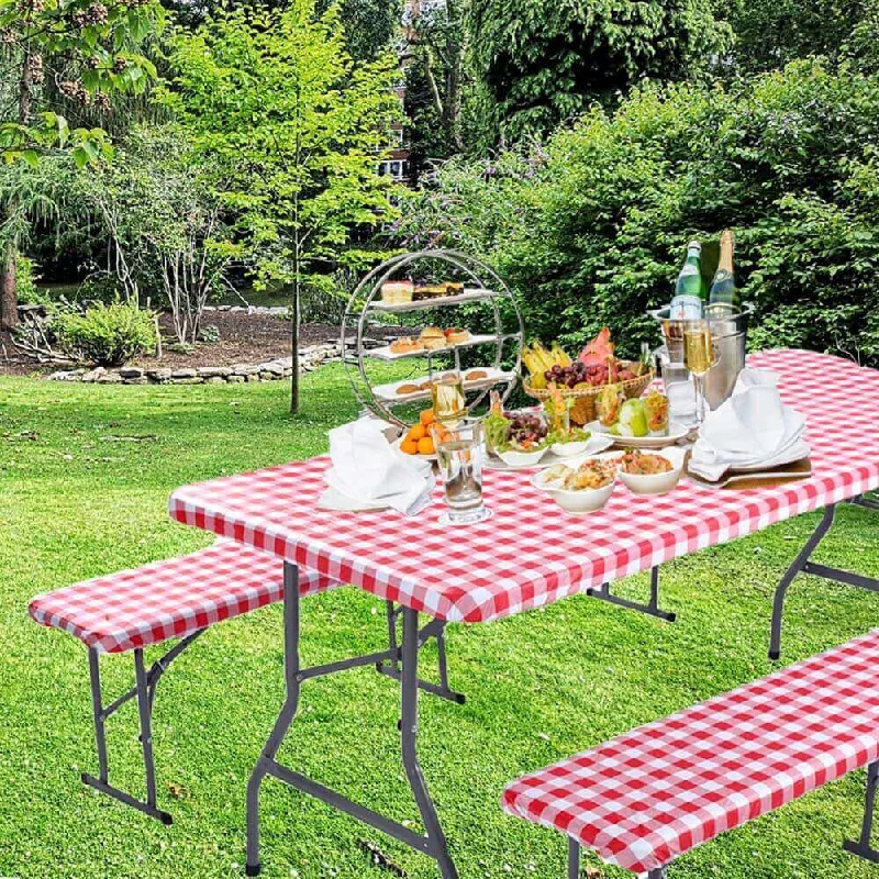 Fitted Vinyl Tablecloths for 6ft Folding Tables