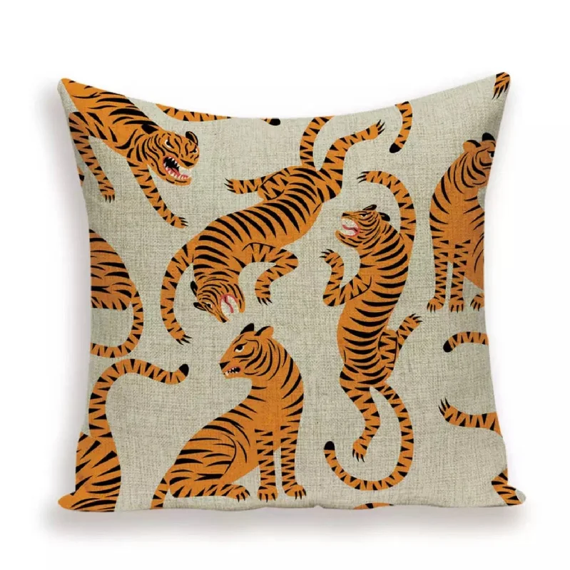 Cushion cover linen - Tigers - 10 Models