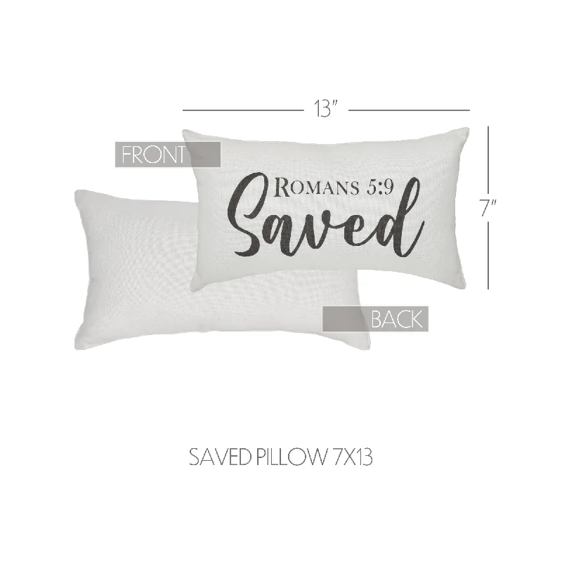 Risen Saved Pillow 7x13