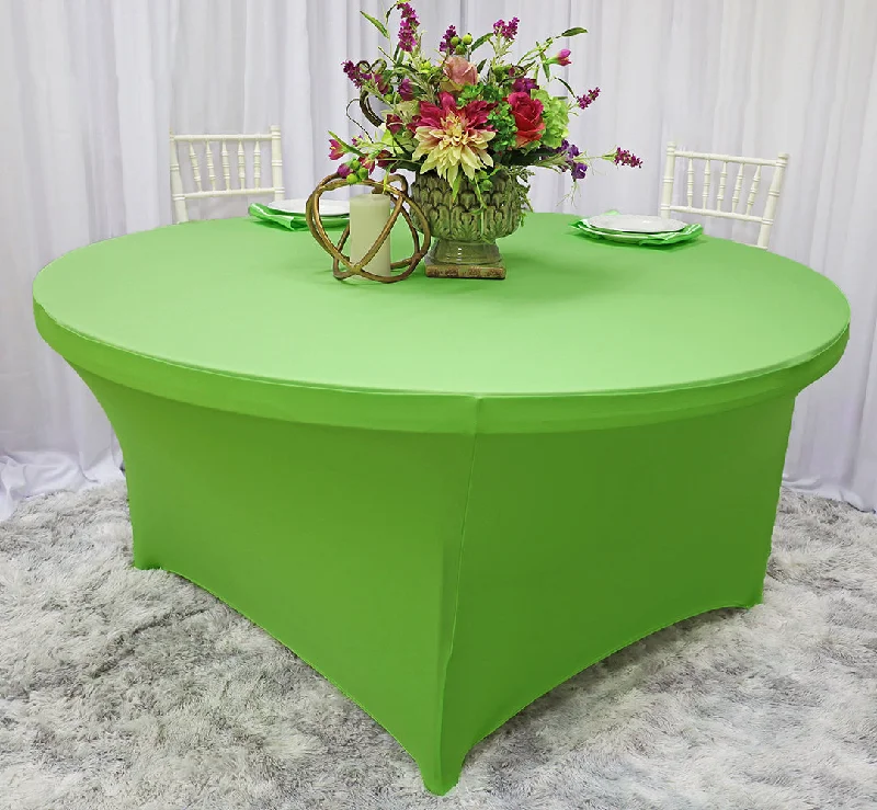 6 Ft Round Spandex (220 GSM) Table Cover - Apple Green (1pc)