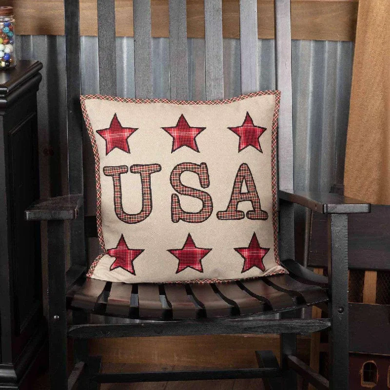 Liberty Stars USA Applique Pillow 18x18 VHC Brands