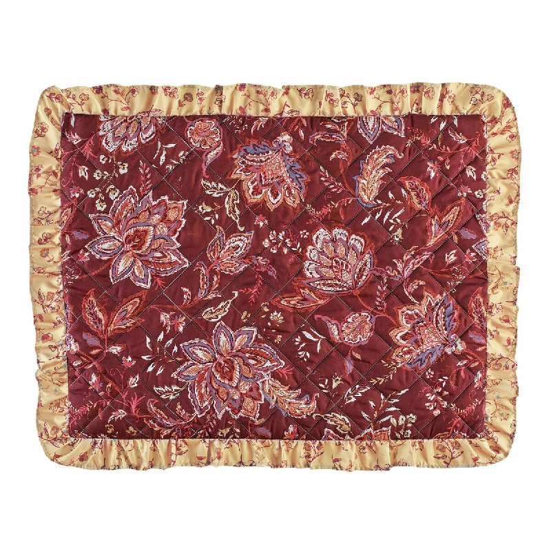 Alice Triple Ruffled Floral Print Quilted Top Pillow Sham