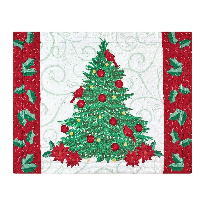 Holiday Christmas Tree Patchwork Pillow Sham