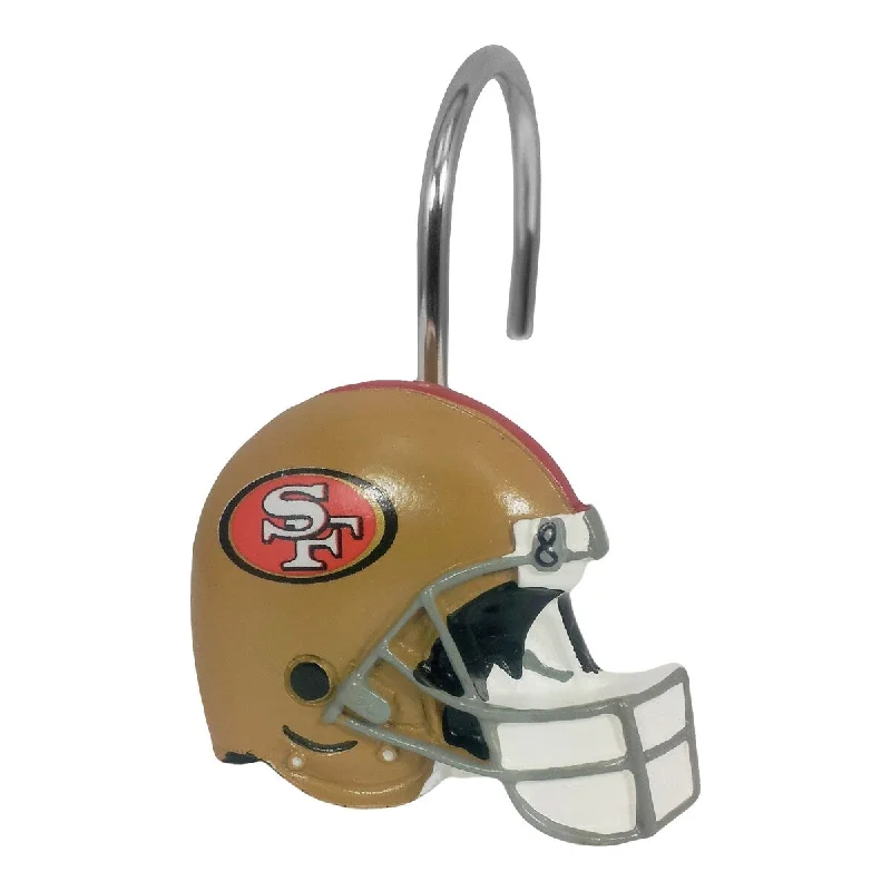 NFL 942 49ers Shower Curtain Rings - Gold