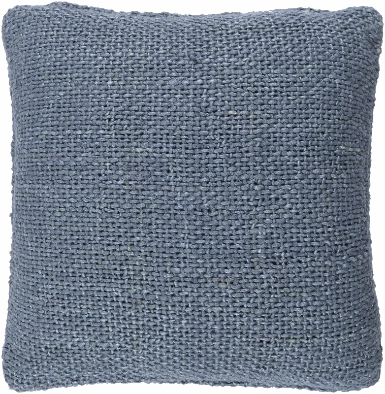 Arno Handmade Blue Square Throw Pillow - Clearance