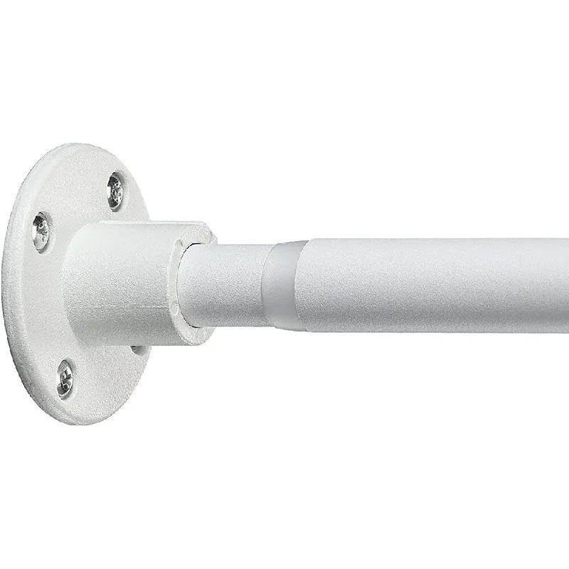 White 28 to 49/63/77 Inch Adjustable Shower Curtain Rods