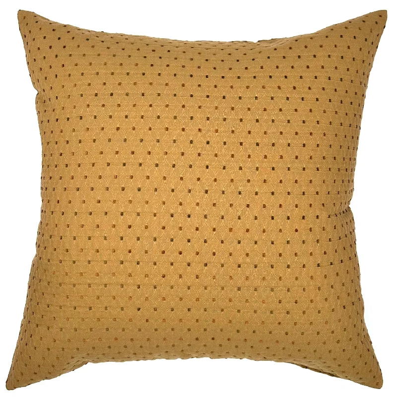 Antique Gold Traditional Throw Pillow Cover 22x22