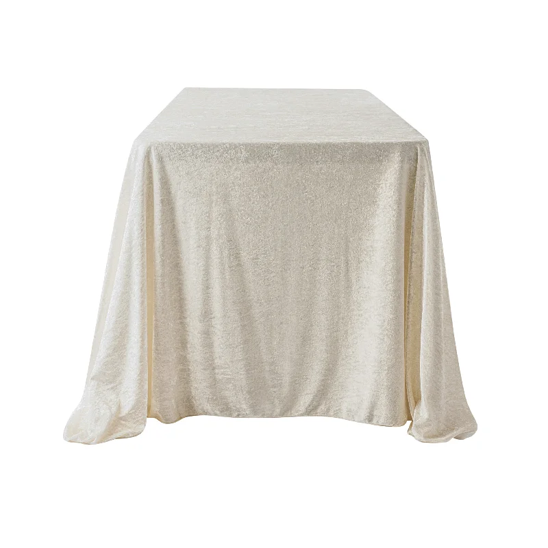 Velvet 90"x156" Rectangular Tablecloth - Ivory