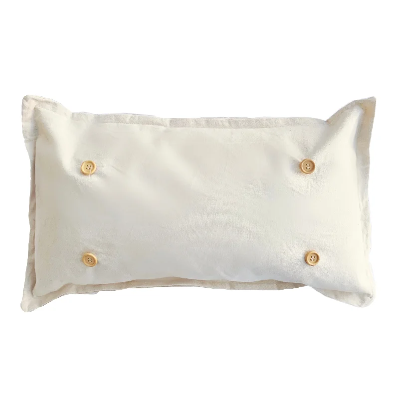 Pillow ONLY (with fluffy insert): Natural Boho Cream: BOHO PILLOW (with insert)