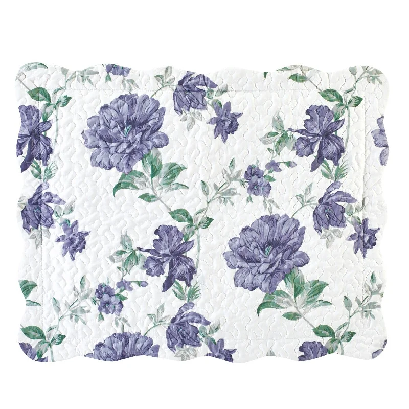 Elegant Floral Scalloped Edge Pillow Sham