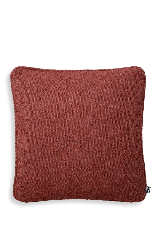 Red Boucle Throw Pillow | Eichholtz