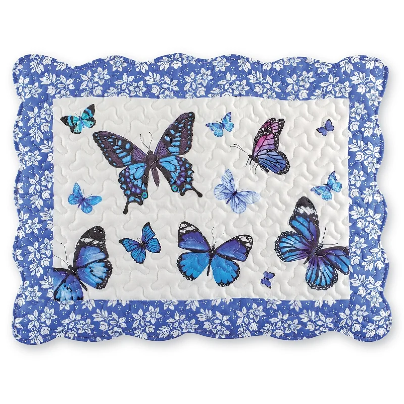 Elegant Butterfly Pattern Standard Pillow Sham