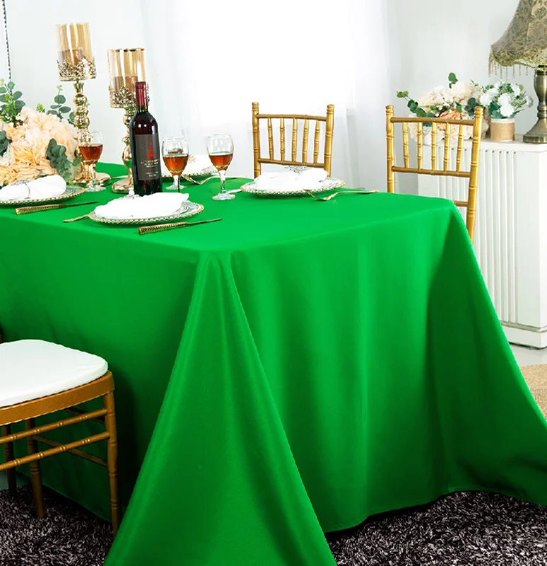 54"x96" Seamless Rectangular Polyester (220 GSM) Tablecloth - Emerald Green (1pc)