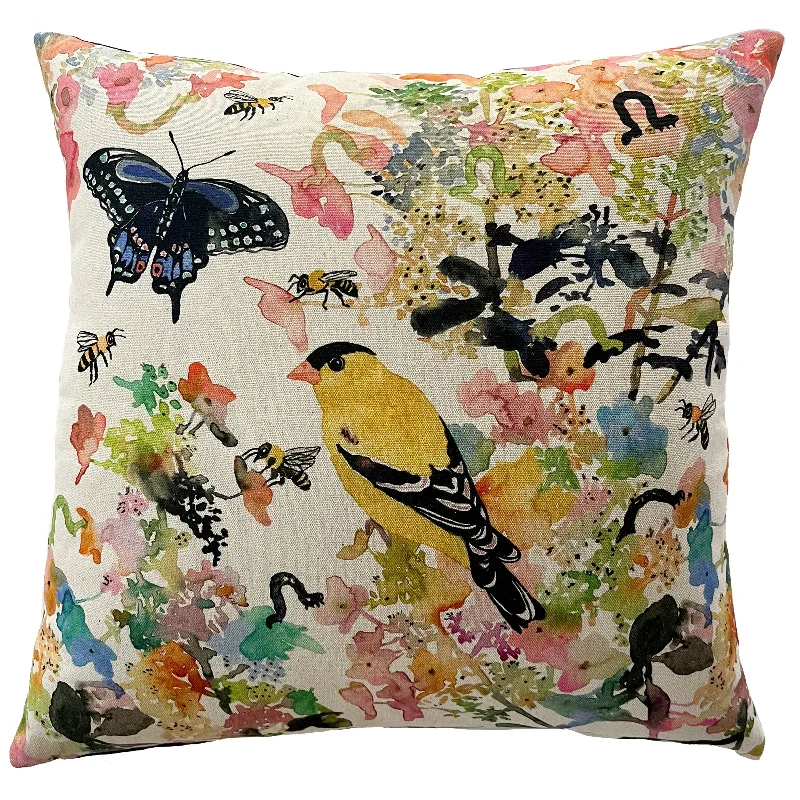 Pillow- Gold Finch 18" x 18"