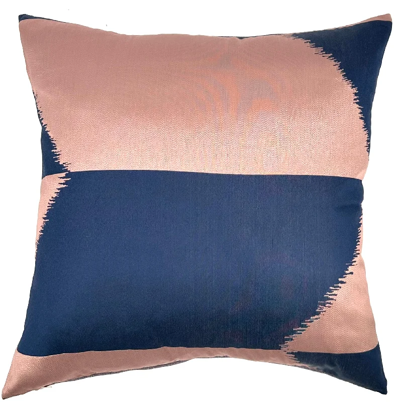 Dusty Rose Glam Jacquard Throw Pillow Cover 22x22