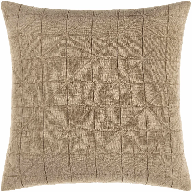 Lisa Beige Square Throw Pillow