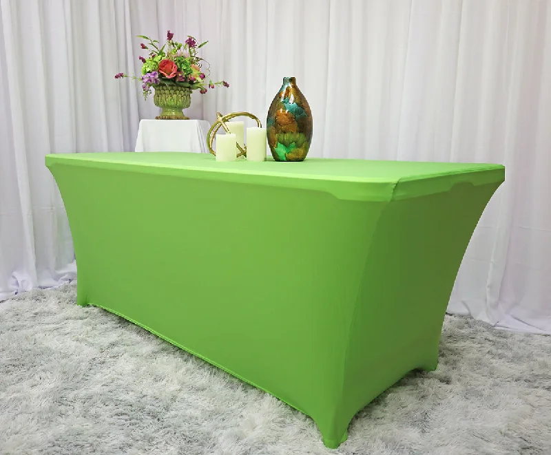 8 Ft Rectangular Spandex (220 GSM) Table Cover - Apple Green (1pc)