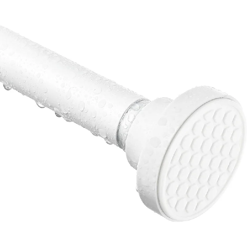 Shower Curtain Rod 42 to 73 Inches, Tension Shower Rods - White