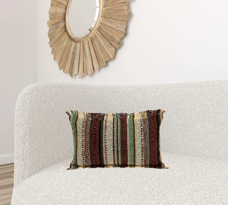 Bohemian Fringe Throw Pillow