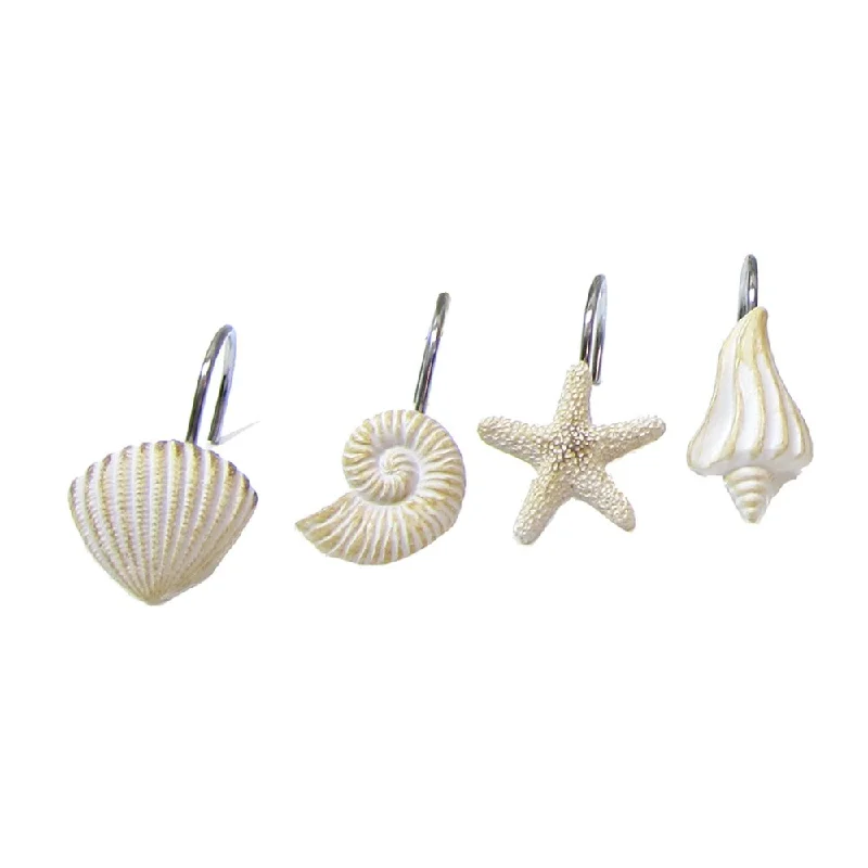 Chapel Hill Seashore Shower Curtain Hooks - Beige