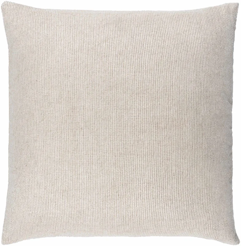 Oaqui Cream Square Throw Pillow