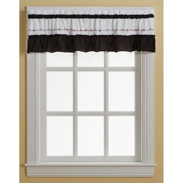 Jayden Ruffle Valance, Swag and Tier Pair Curtain Collection