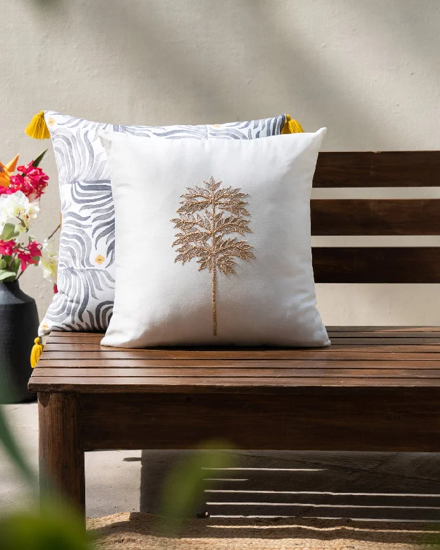 Golden Palm Cushion Cover