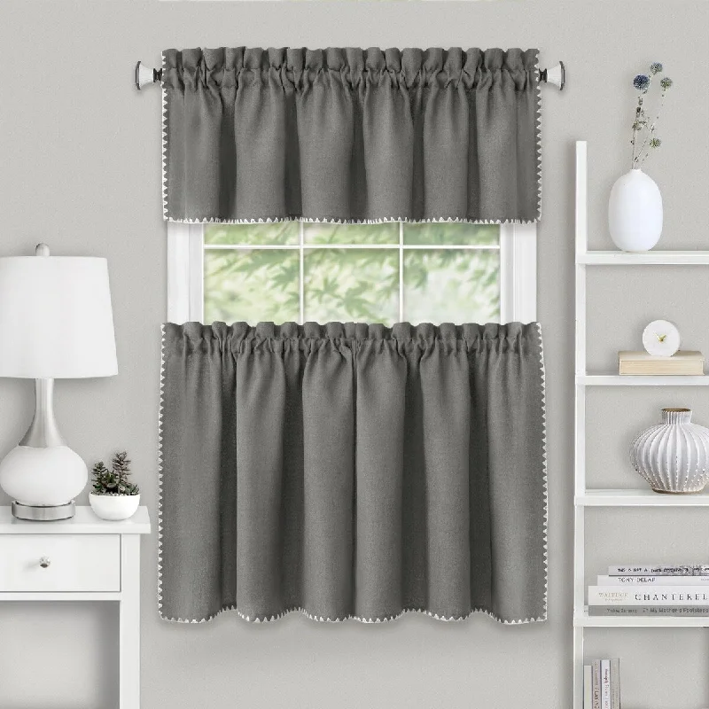 Kendal Tier and Valance Window Curtain Set