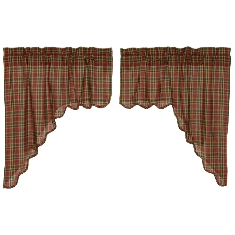 Graham Scalloped Lined Swag Set - 36" x 36"