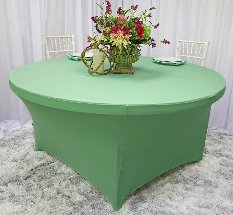 5 Ft Round Spandex (220 GSM) Table Cover - Sage Green (1pc)