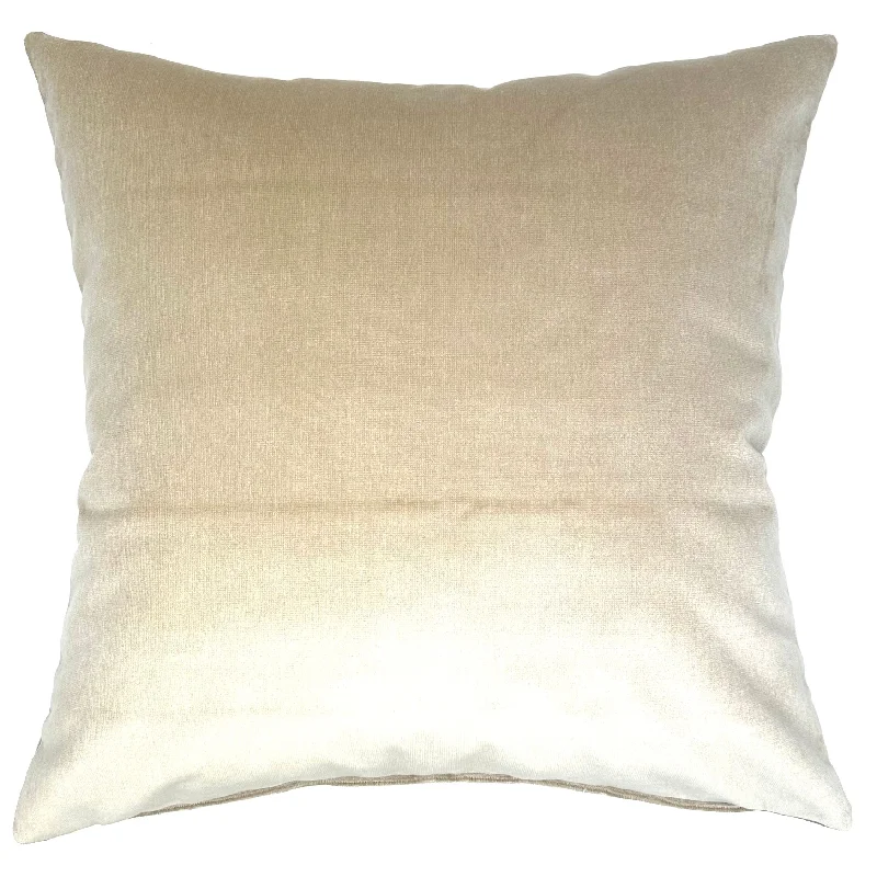 Beige Solid Velvet Throw Pillow Cover 22x22