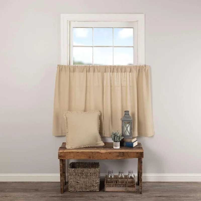 Burlap Vintage Tier Curtain Set of 2 L36xW36 VHC Brands