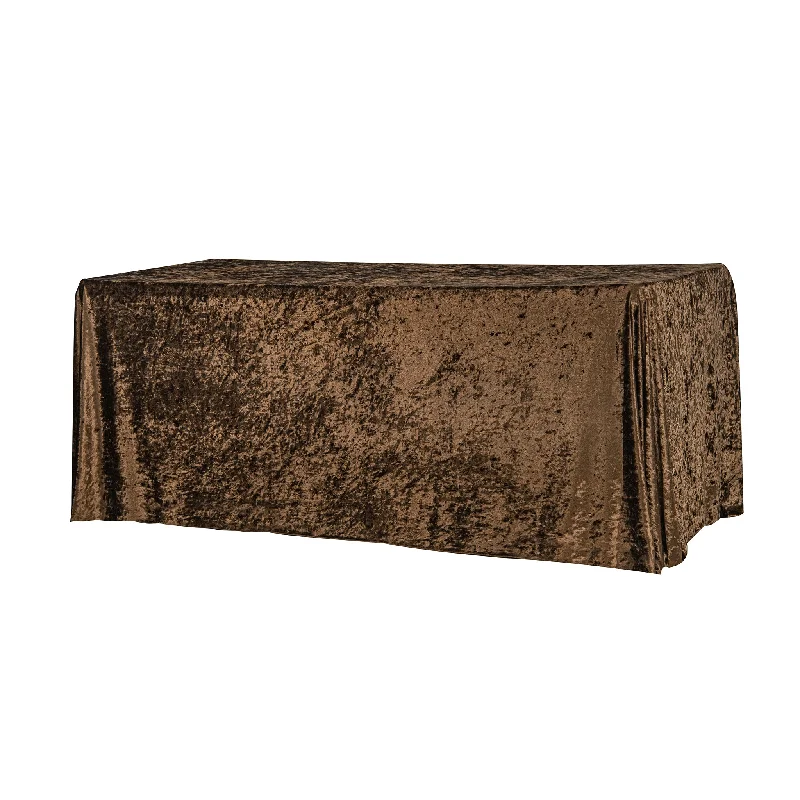 Velvet 90"x132" Rectangular Tablecloth - Chocolate