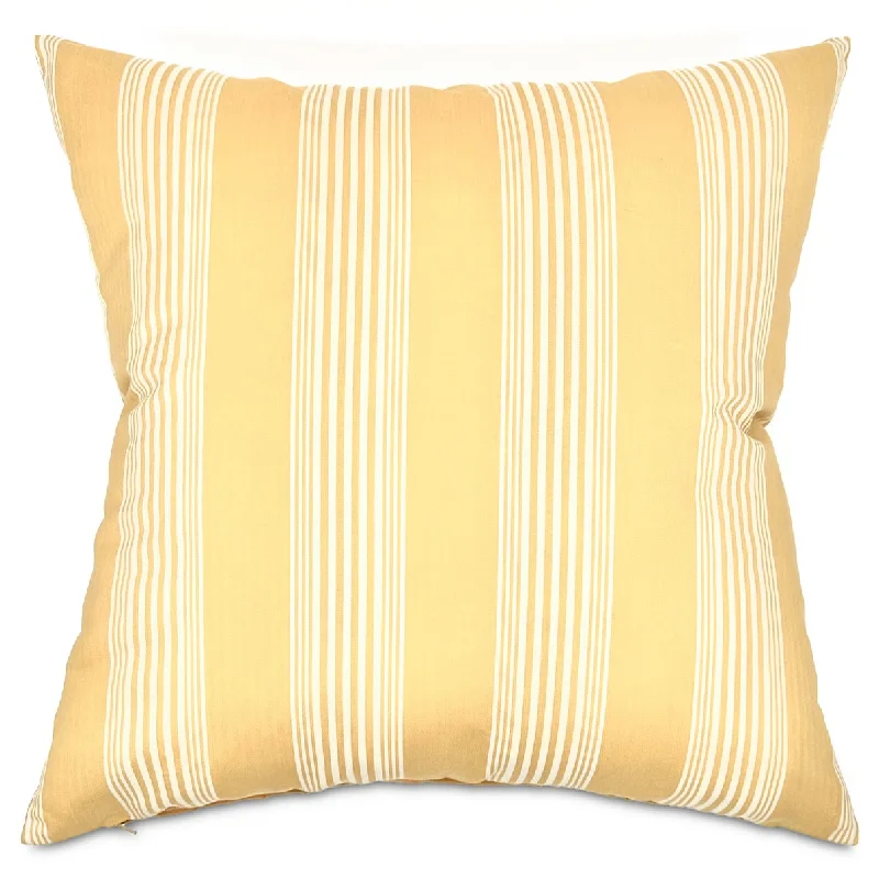 Yellow Traditional Stripe Throw Pillow Cover 22x22