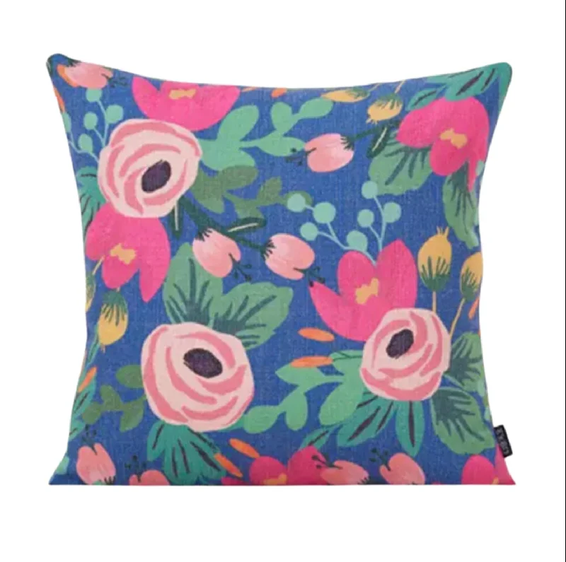 Cushion cover linen - Flowers