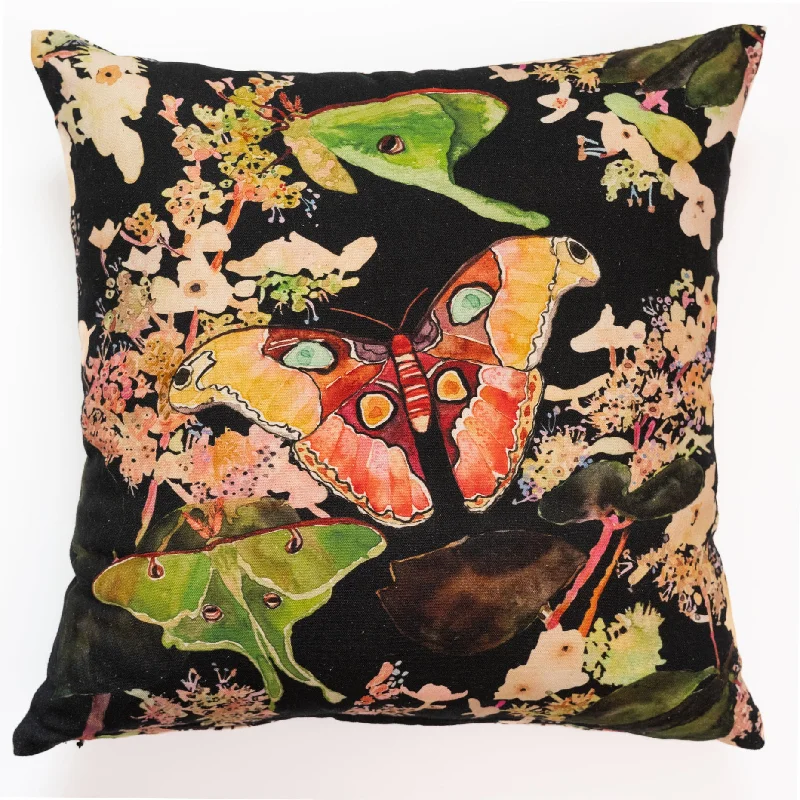 Pillow-Night Moths 18" x 18"