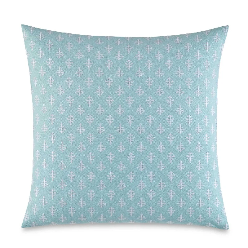 Southern Tide Cape Charlotte Square Aqua Decorative Pillow