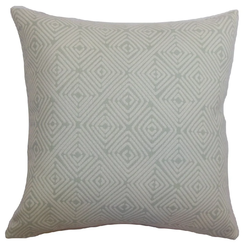 Uileos Geometric Euro Sham Gray