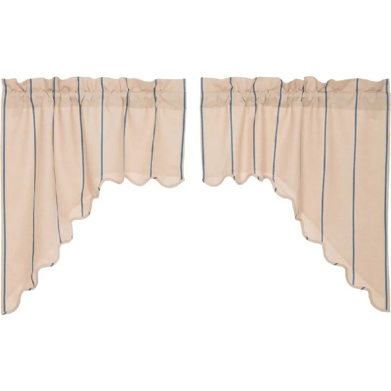 Charlotte Scalloped Swag Set - 36" x 36" - 36" x 36"