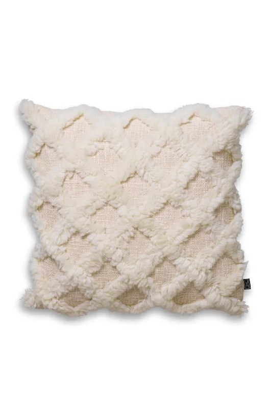 Contemporary White Wool Cushion | Eichholtz Arsenio