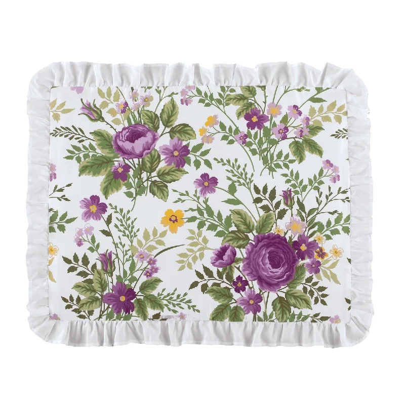 Gardenia Printed Purple & Yellow Floral Cluster Pillow Sham