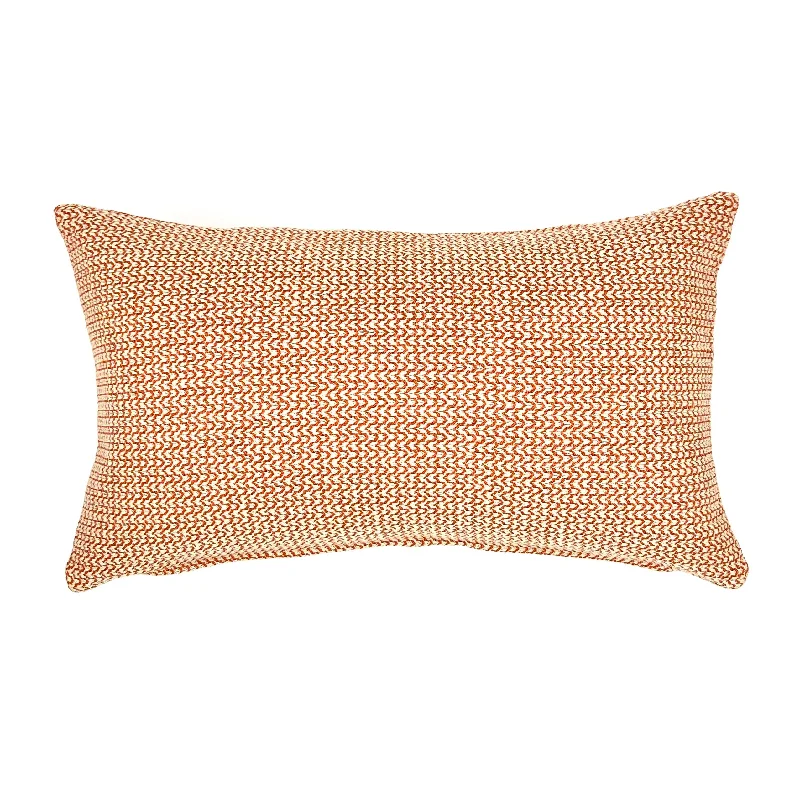 Orange/Beige Bohemian Textured  Lumbar Pillow Cover 12x20