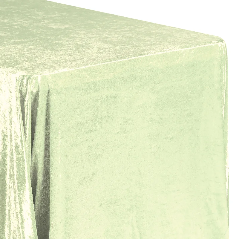 Velvet 90"x132" Rectangular Tablecloth - Sage Green