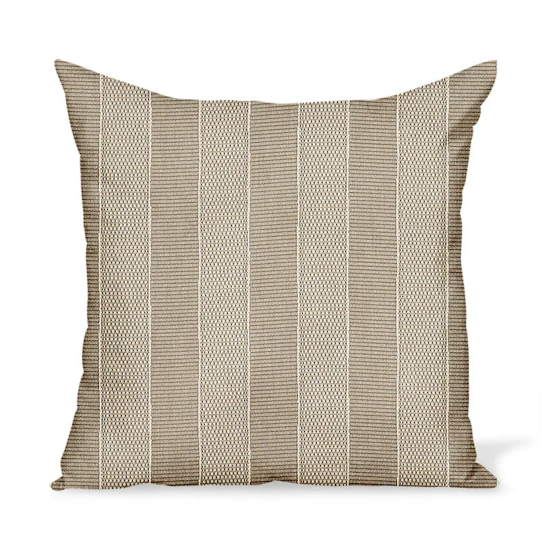 Peter Dunham Textiles Outdoor Asilah in Stone on Natural Pillow