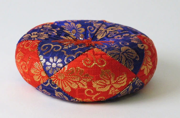 Purple & Red Round Bell Cushion for No. 2.3 (2.75" Diameter) Bell